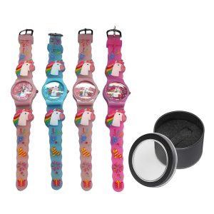 20-1382 Ρολόι Χειρός Μονόκερος σε Μεταλλικό Κουτί