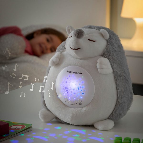 Μαλακό παιχνίδι Hedgehog με White Noise και Nightlight Projector Spikey InnovaGoods