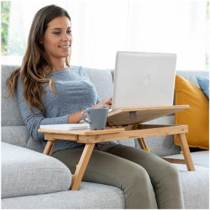 Μπαμπού Πτυσσόμενο Πλαϊνό Τραπέζι Lapwood InnovaGoods