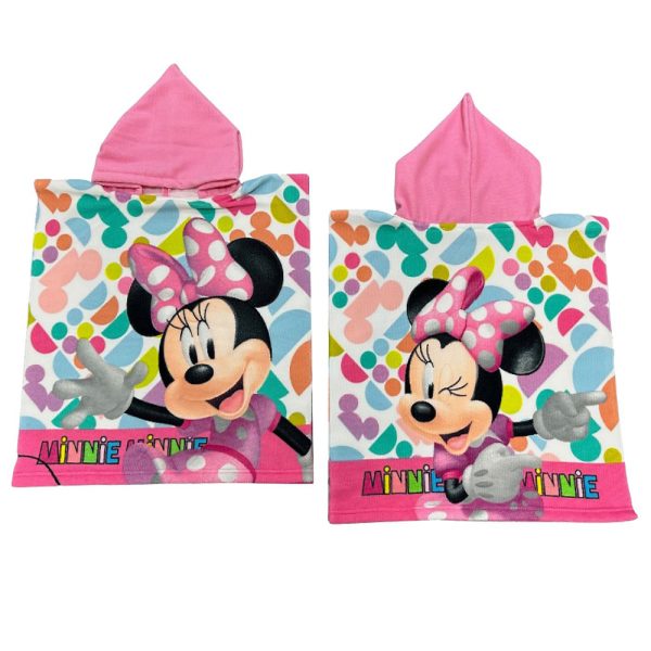 Πετσέτα Θαλάσσης Πόντσο Μικροίνες Minnie Πολύχρωμη