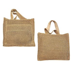 Τσάντα Ψαθόχαρτο Τεραγωνισμένη