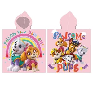 Πετσέτα Θαλάσσης Ποντσο Microfiber Paw Patrol ροζ