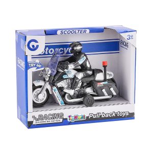 70-2094 Μότο Pull Back με Αστυνομικό, με Ήχους & φως 17x14x6cm