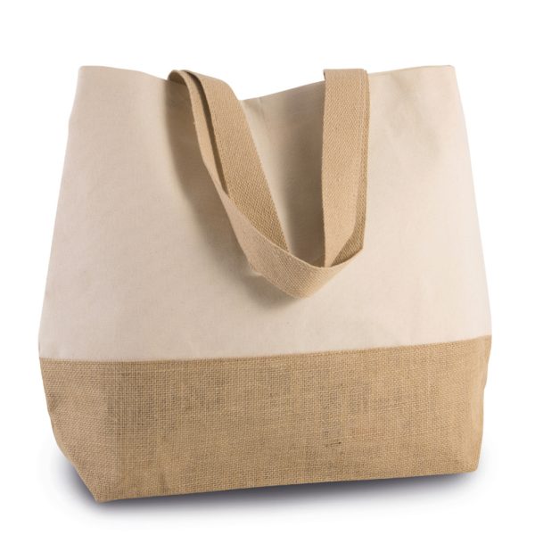 CANVAS & JUTE HOLD-ALL SHOPPER BAG