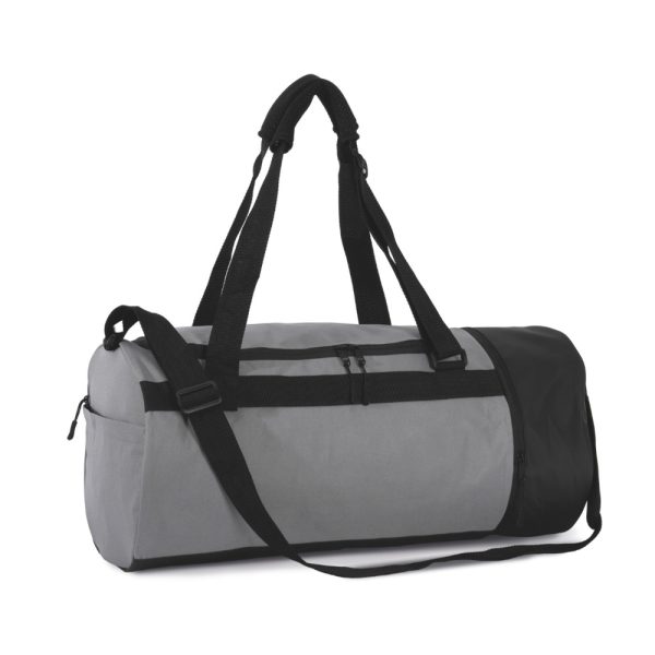 TUBULAR SPORTS BAG WITH SEPARATE SHOE COMPARTMENT
